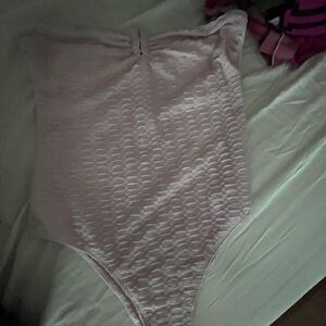 Pink /blackTextured Bodysuit